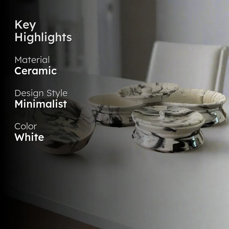 Derine Ceramic Serveware - Six Piece Set media 2