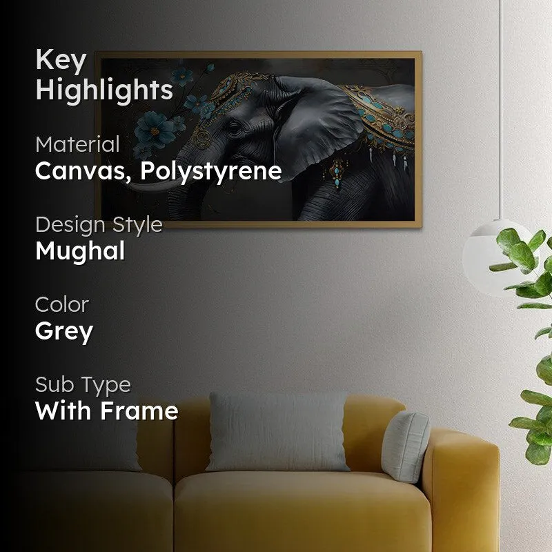 Hasthi Wall Painting With Frame media 2