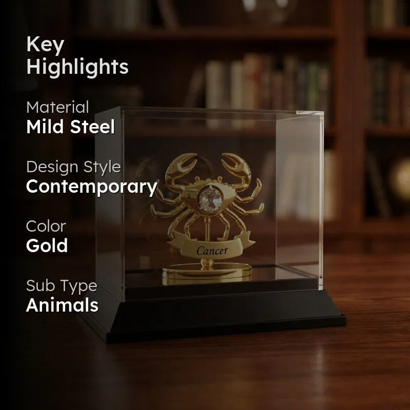 Golden Crab 24K Gold Plated Mild Steel Showpiece media 2