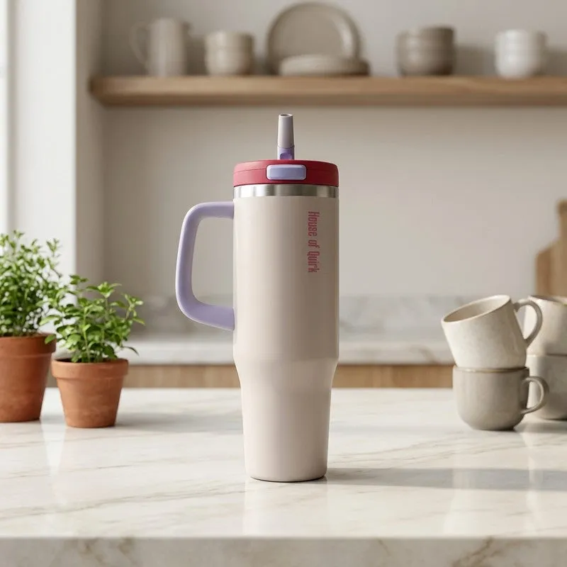 AuraGrip Stainless Steel Tumbler (1200 ML) - Grey media 1