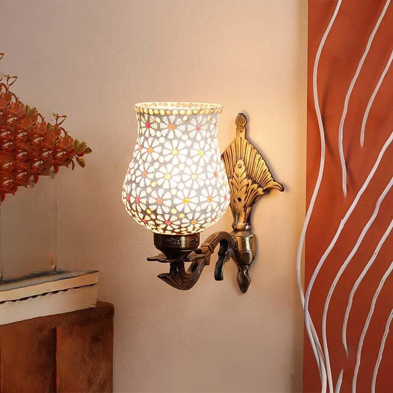 Bagh Mosaic Glass & Metal Wall Lamp