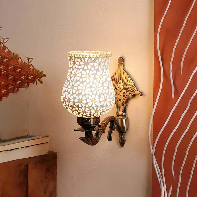 Bagh Mosaic Glass & Metal Wall Lamp media 1