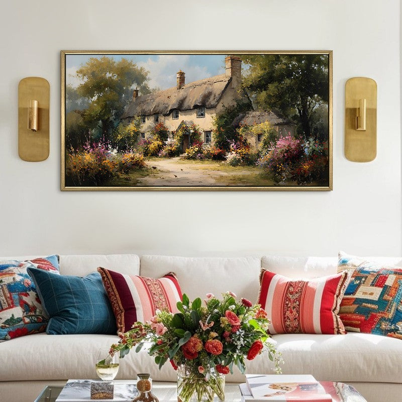 Cottagecore Canvas Wall Painting With Frame