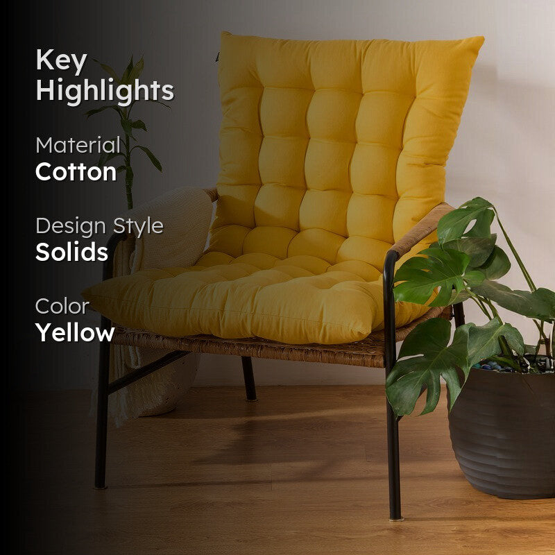 Travis Floor Cushion - Mustard Yellow media 2
