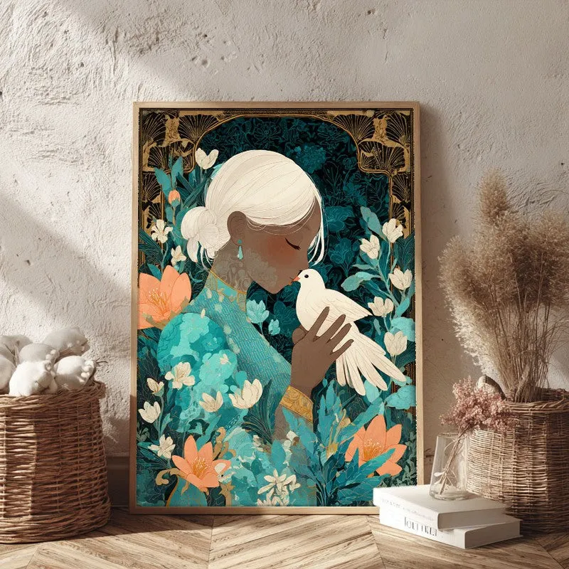 Miraye Canvas Wall Painting With Brown Frame media 3