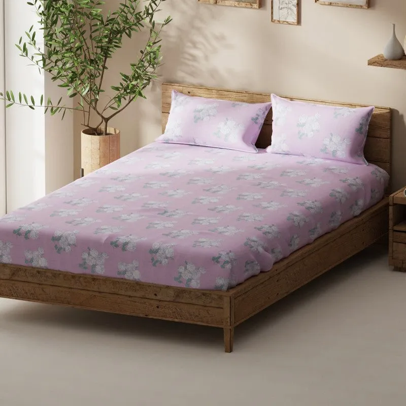 Harven Bedsheet (Pink) - 115 GSM media 1