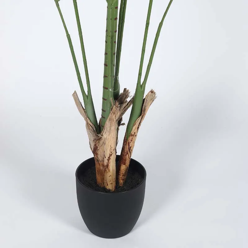 Faux Lush Palm Tree With Black Plastic Pot -  6.2 Feet media 5