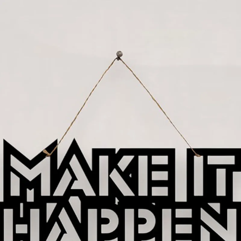 Make It Happen Mild Steel Wall Accent media 4