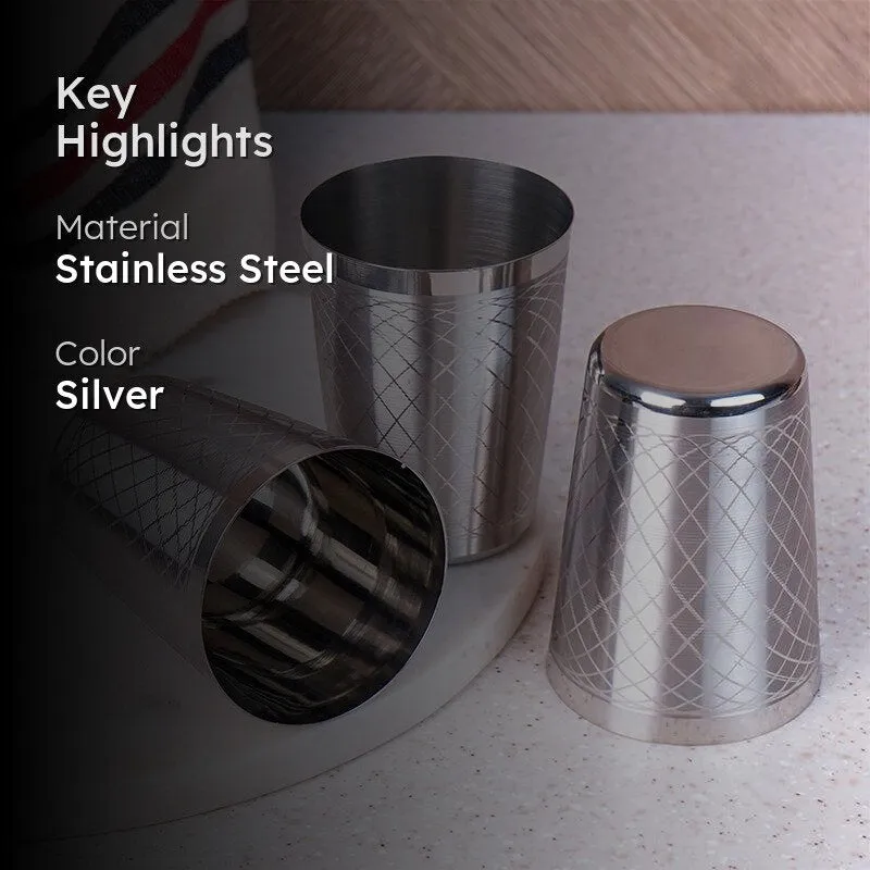 Tagis Stainless Steel Tumbler (300 ML) - Set Of Six media 2