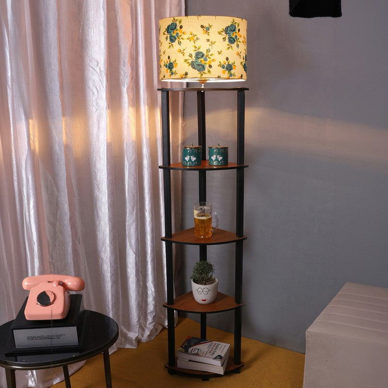 Cylindra Shimmer Floor Lamp (Floral)