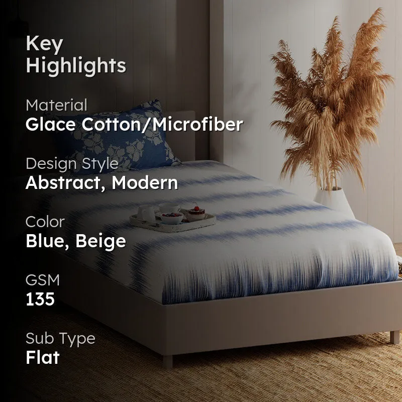 Quincy Abstract Microfiber Microfiber Bedsheet - 135 GSM media 2