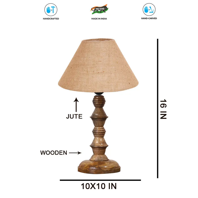 Sienna II Timber Wooden Table Lamp - Brown media 7