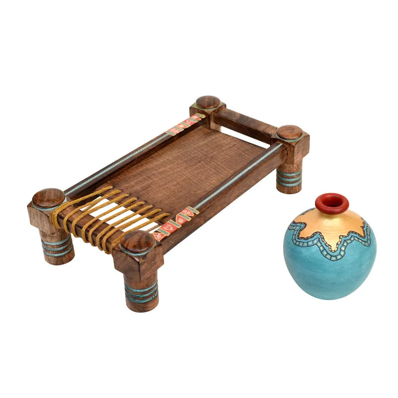 Malini  Vase & Mini Charpai - Three Piece Set media 5