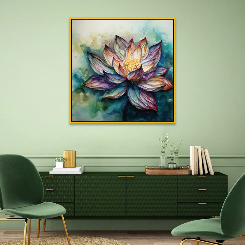 Psych Lotus Canvas Wall Art With Frame media 5