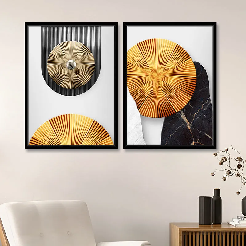 Foils Of Geometry Wall Art - Set Of Two media 1