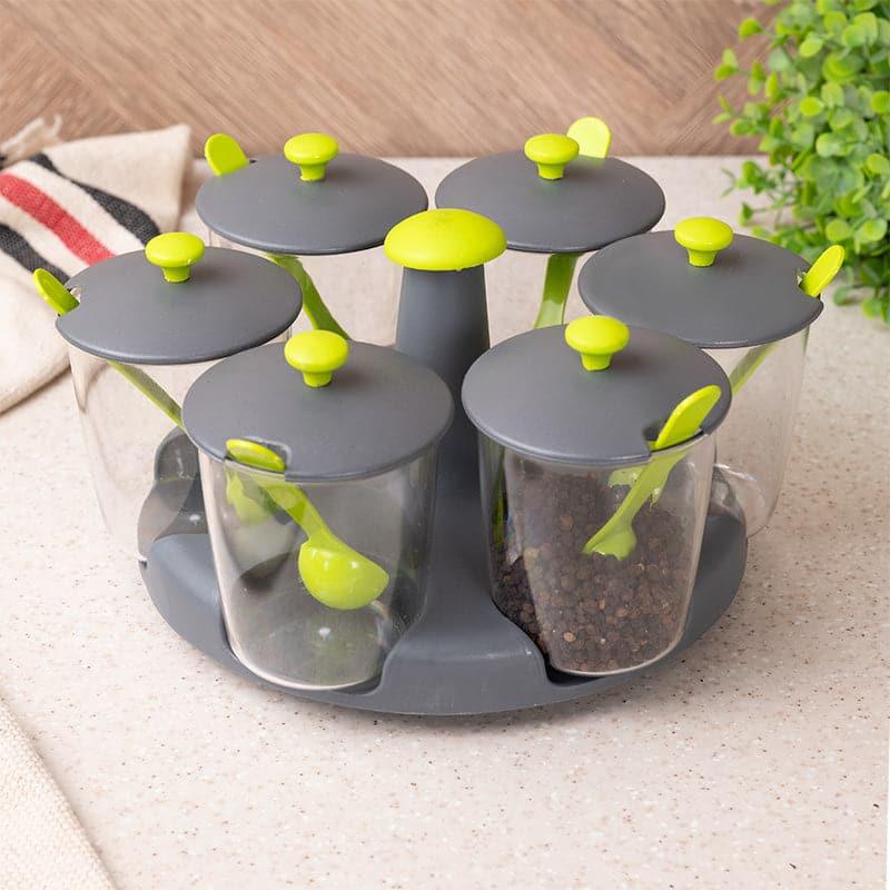 Jini Green Masala Jar With Spoon (300 ML) - Set Of Seven media 3