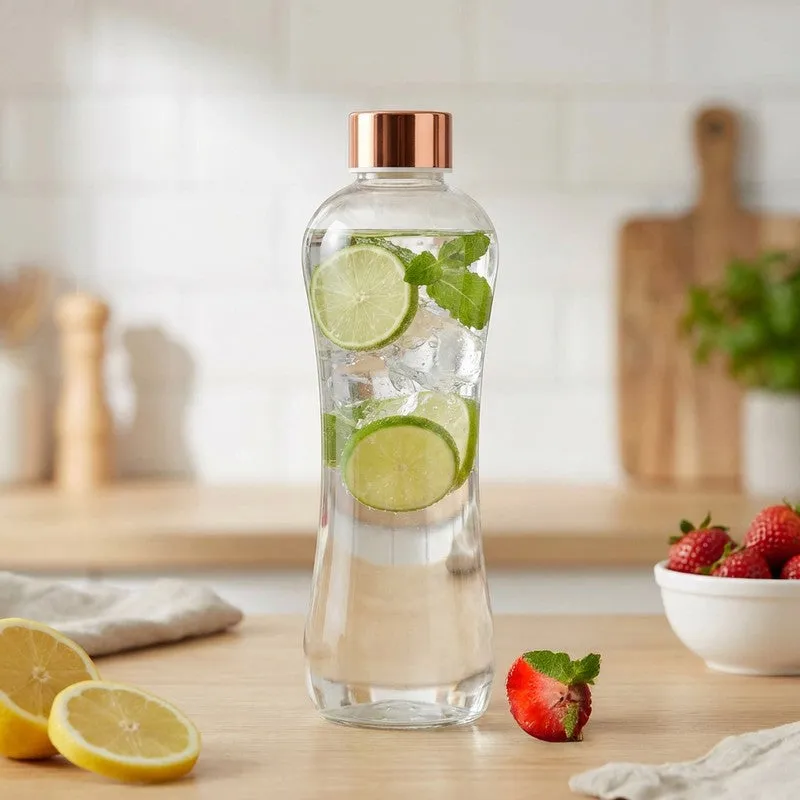 Rioware Active Pour Water Bottle (Copper & Transparent)-1000 mL media 1