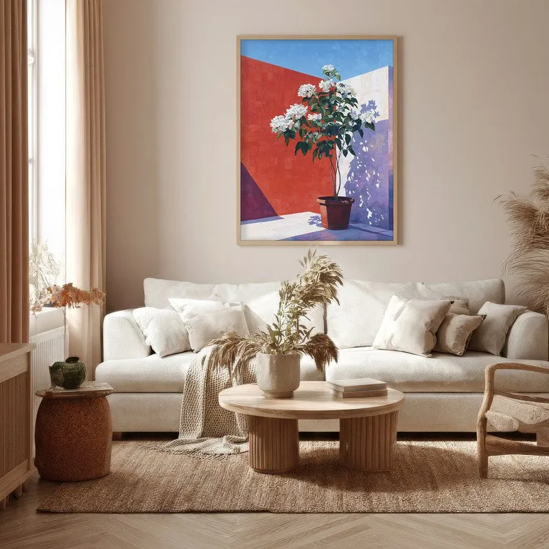 Sunlit Foliage Canvas Wall Painting - Brown Frame media 5