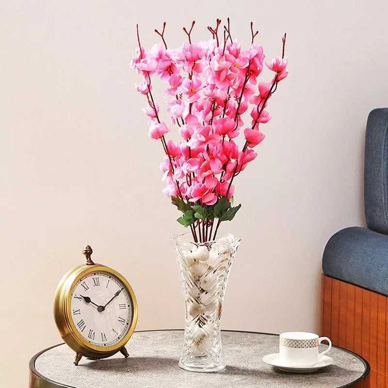 Faux Peach Cherry Blossom Floral Bunch (Pink) - Set Of Two media 1