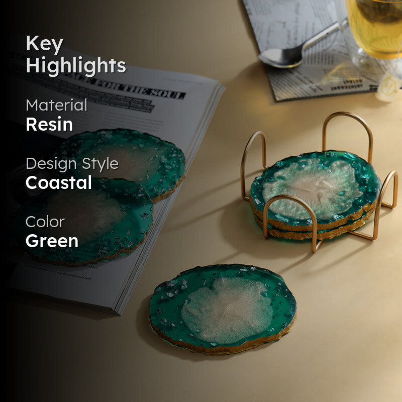 Tavina Resin Coaster - Seven Piece Set media 2
