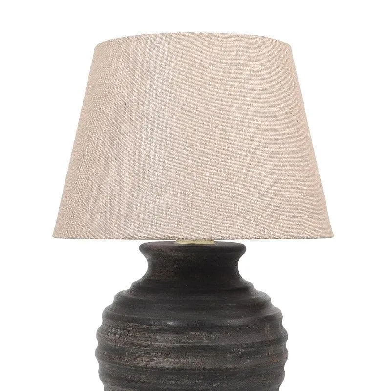 Mishuna Palmer Fabric Table Lamp - Beige,Black media 4