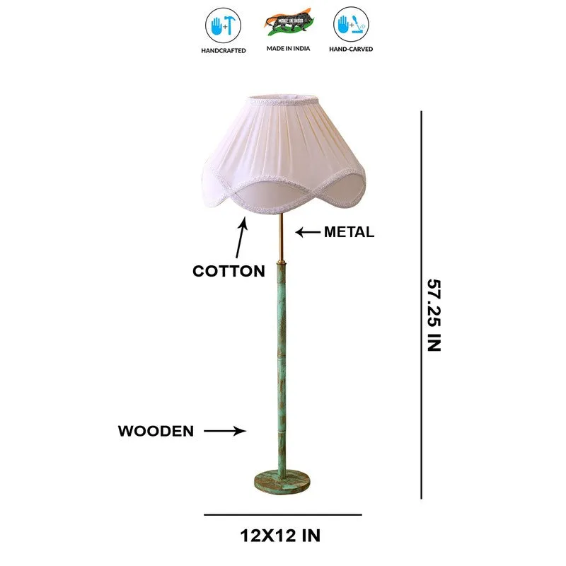 Cozy Nest Wooden Floor Lamp - White media 9