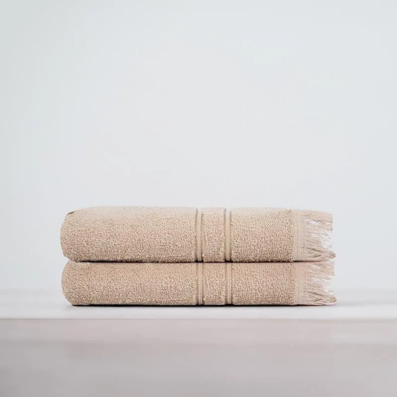 Micro Cotton LuxeDry Soothe Color Hand Towel (Brown) - Set Of Two media 1