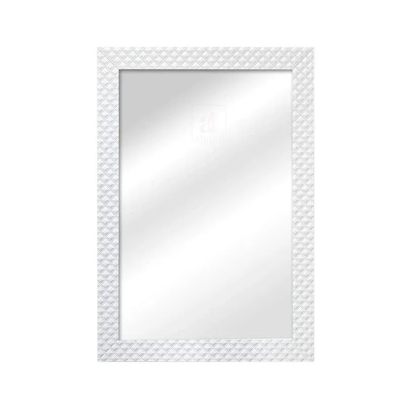 Regalyn Wall Mirror With Wooden Frame - White media 4