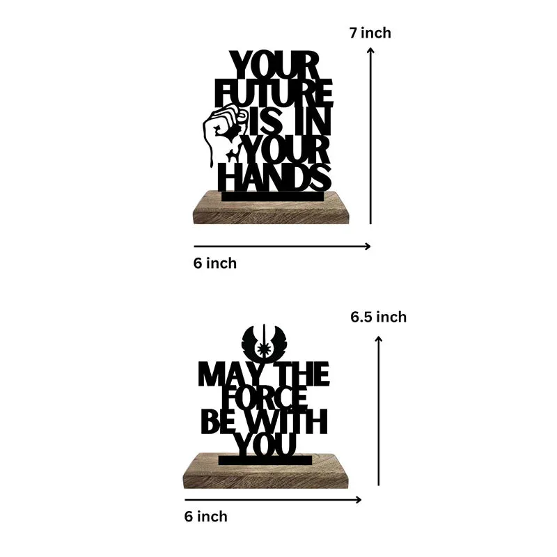 Guided by Force Driven by Choice Typography Showpiece - Set Of Two media 7