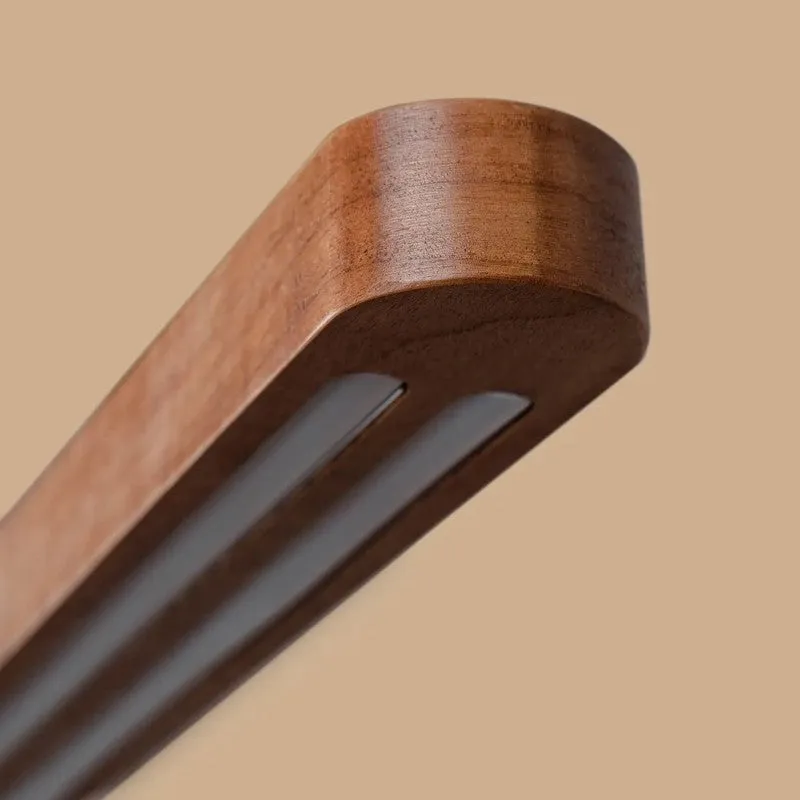 Linear Teak Wood led Pendant Lamp media 8