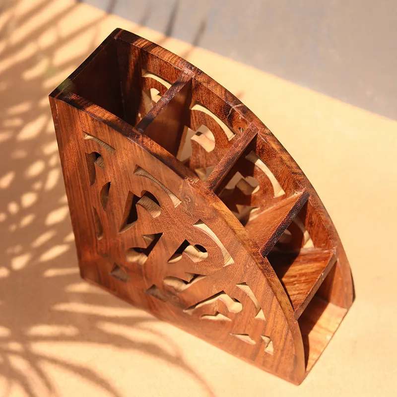 Eden Carve Wood Cutlery Stand media 4