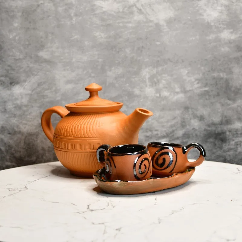 Daily Steep Terracotta Tea Set & Tea Pots - Four Piece Set media 1
