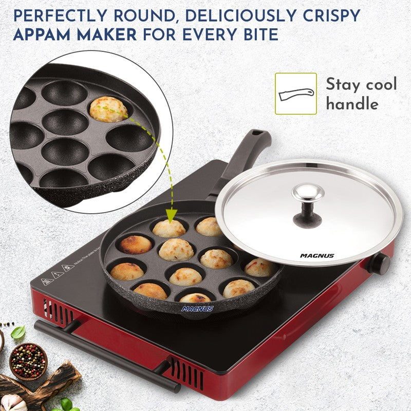 EvenHeat Non-Stick Paniyaram Pan With Lid media 6