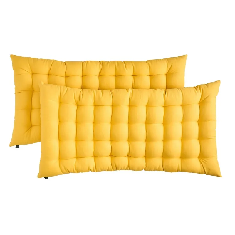 Travis Floor Cushion (Mustard Yellow) - Set Of Two media 5