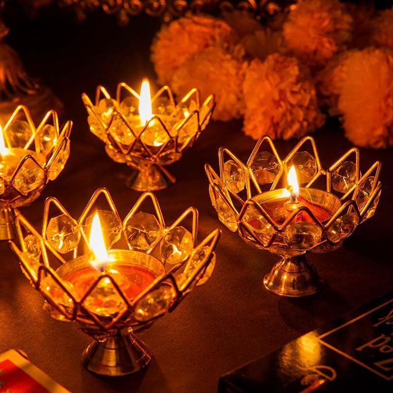 Pearly Grace Diya - Set Of Two media 3