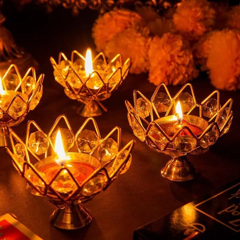 Pearly Grace Diya - Set Of Two media 3
