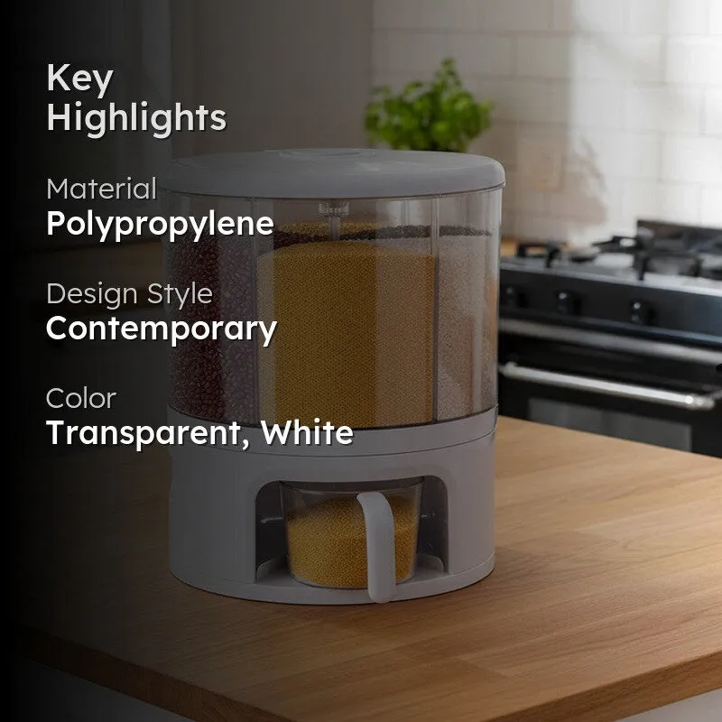 Laxis SpinServe Transparent Polypropylene Container - 10 L media 2