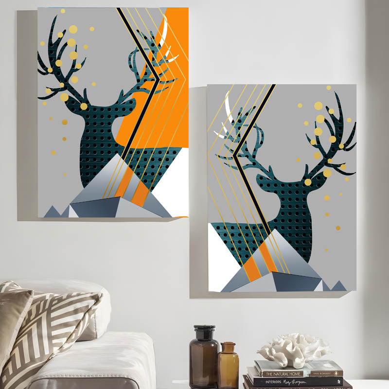Vaughn Stag Wall Art - Set Of Two