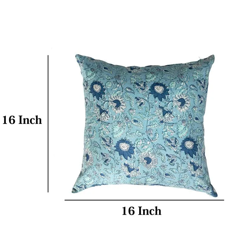 Jahnvi Printed Cushion Cover (Blue) - Set Of Two media 6