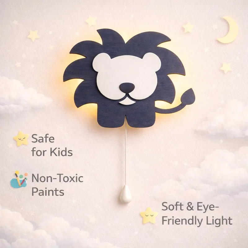 Pureva Lion Battery Operated MDF Wall Lamp - Blue media 12