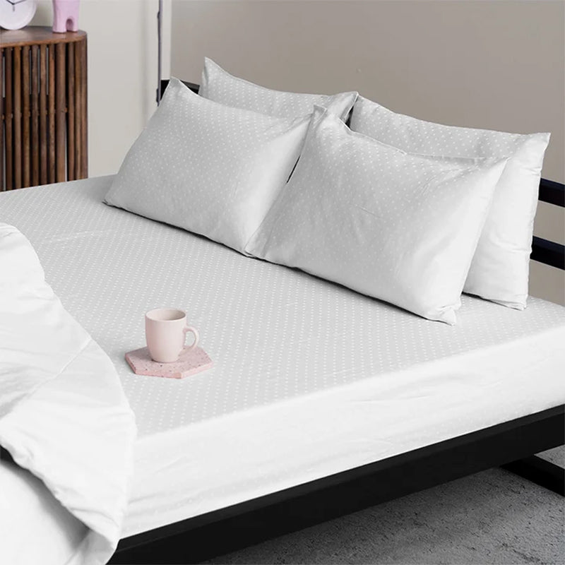 Swiss Dot Cotton Duvet Cover (White) - 300 TC media 5