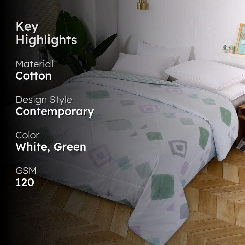 Faint Rhombi Cotton Comforter  - 120 GSM media 2
