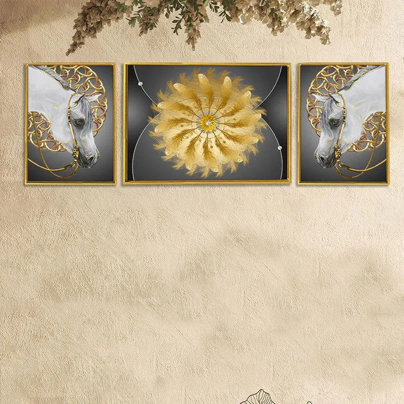 Frin Golden Wall Art - Set Of Three media 1