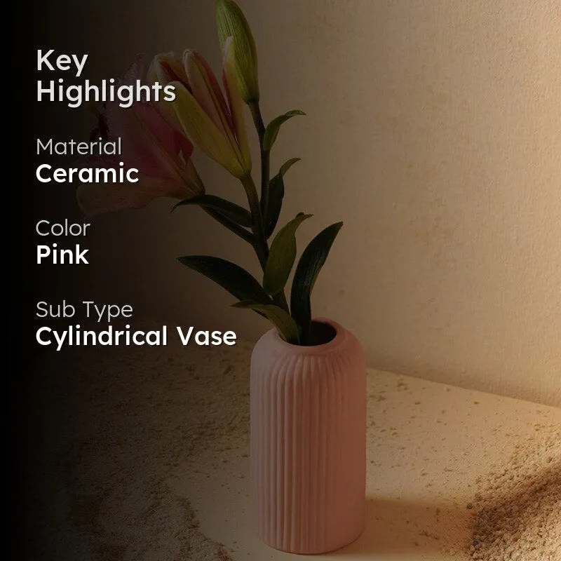 Abdiya Ceramic Vase - Pink media 2