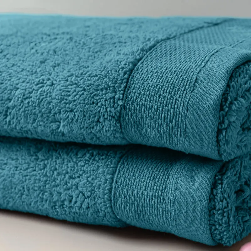 Micro Cotton Soft Serenity Solid Hand Towel (Blue) - Set Of Two media 4