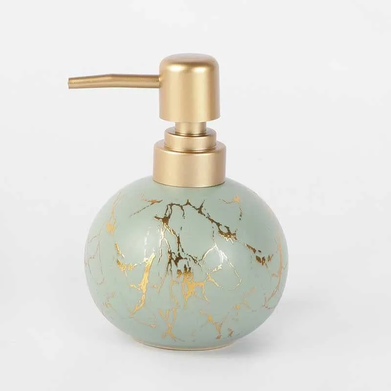 Marble Texture Soap Dispenser (Turquoise)- Round media 5