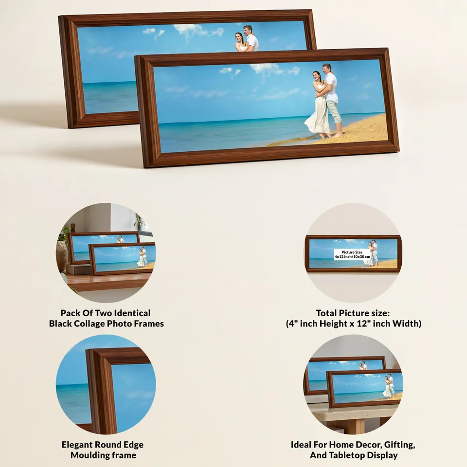 PanoCapture MDF PhotoFrame (Brown) - Set Of Two media 6