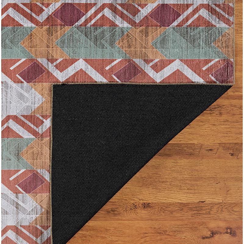 Stella Geometric Carpet - Maroon media 7