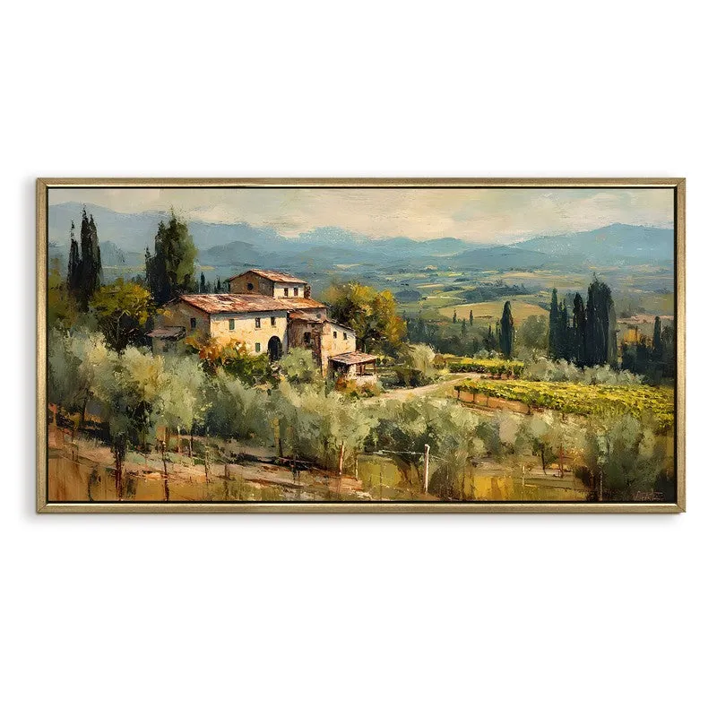Hillside Estate Canvas Wall Painting With Frame media 3