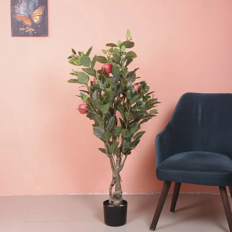 Classic Artificial Apple Tree With Black Plastic Pot media 3